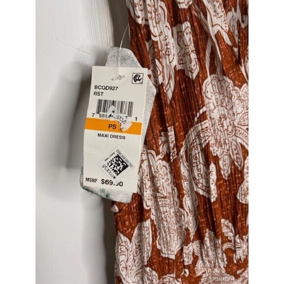 Jamie and Layla Maxi Dress Womens size Small Petite Rust/Cream Floral Sundress - Picture 5 of 6